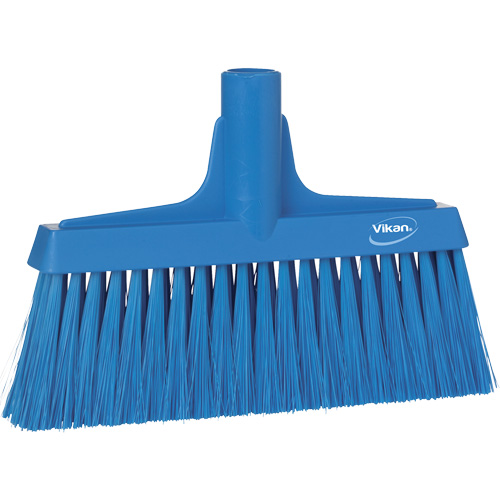 Vikan 31043 Upright Broom Head, Coarse/Fine Bristles, 10-1/4", Polyester, Blue