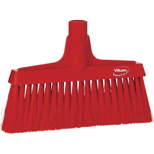 Vikan 31044 Upright Broom Head, Coarse/Fine Bristles, 10-1/4", Polyester, Red