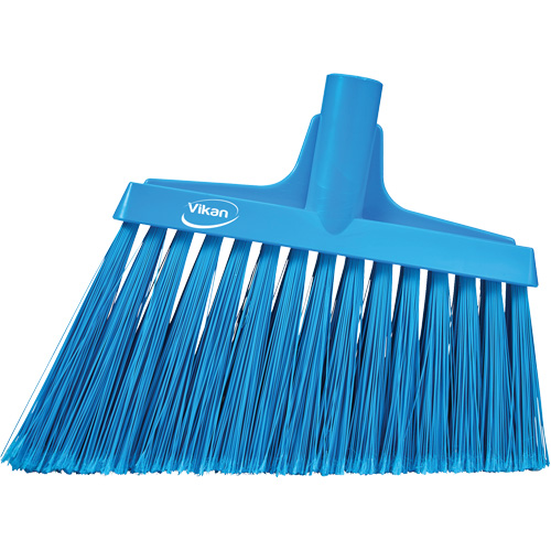Vikan 29163 Angled Broom Head, Split Bristles, 11-1/2", Polyester, Blue