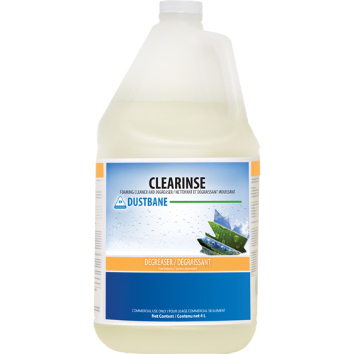 Dustbane 51433 Clearinse Foaming Cleaner & Degreaser, 4 L, Jug