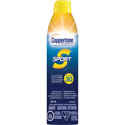 Coppertone 056594018266 &eacute;cran solaire r&eacute;sistant &agrave; l'eau Sport, FPS 30, A&eacute;rosol