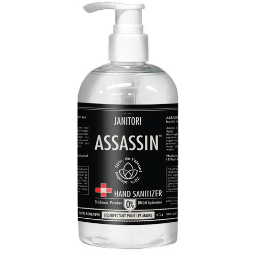 ERE Inc. 675659855006 54 Assassin Hand Sanitizer, 500 ml, Pump Bottle, 70% Alcohol