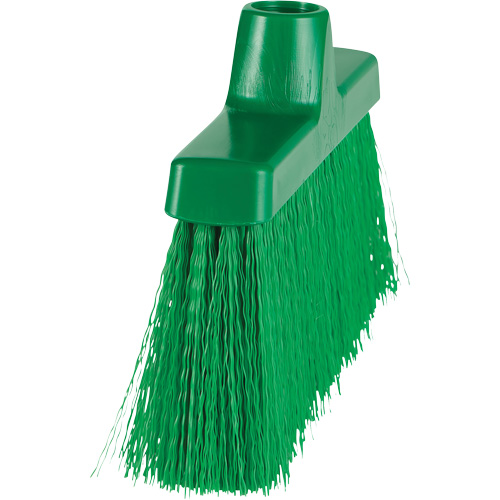 Vikan 310112 ColorCore Angle Head Broom, Medium Bristles, 10", Polypropylene, Green