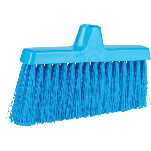 Vikan 310113 ColorCore Angle Head Broom, Medium Bristles, 10", Polypropylene, Blue