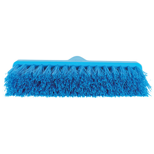 Vikan 310113 ColorCore Angle Head Broom, Medium Bristles, 10", Polypropylene, Blue