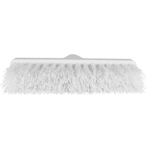 Vikan 310115 ColorCore Angle Head Broom, Medium Bristles, 10", Polypropylene, White