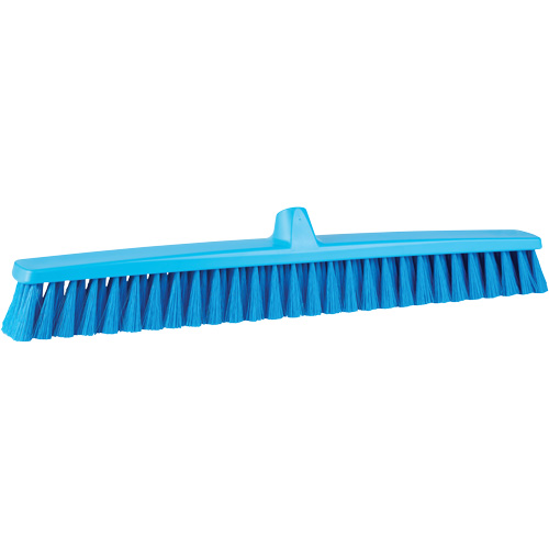 Vikan 316313 ColorCore Push Broom, Fine Bristles, 24", Polypropylene, Blue