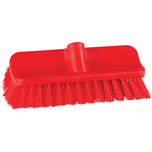 Vikan 366214 Brosse &agrave; angle double ColorCore pour surfaces hautes et basses, Soies Ferme, Longueur de 10", Rouge