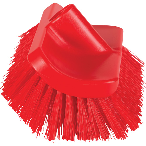 Vikan 366214 Brosse &agrave; angle double ColorCore pour surfaces hautes et basses, Soies Ferme, Longueur de 10", Rouge