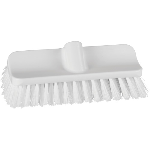 Vikan 366215 ColorCore High-Low Brush, Stiff Bristles, 10" Long, White
