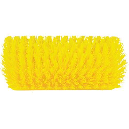 Vikan 366216 ColorCore High-Low Brush, Stiff Bristles, 10" Long, Yellow