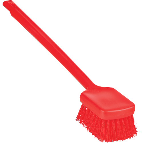 Vikan 410814 Brosse &agrave; manche long ColorCore, Soies Ferme, Longueur de 20", Rouge