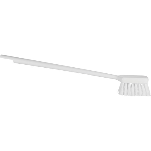 Vikan 410815 ColorCore Long Handle Brush, Stiff Bristles, 20" Long, White