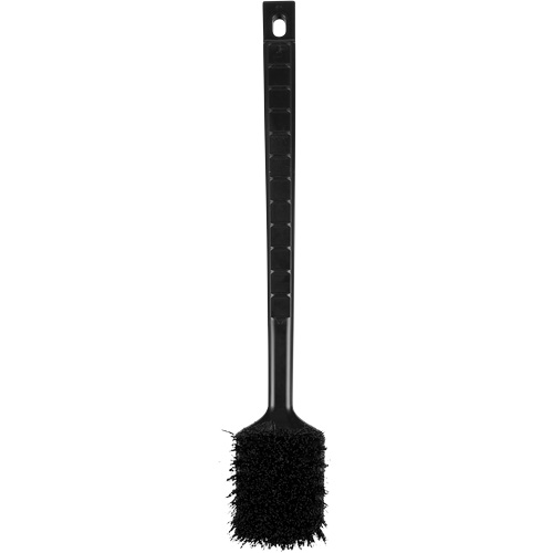 Vikan 410819 ColorCore Long Handle Brush, Stiff Bristles, 20" Long, Black