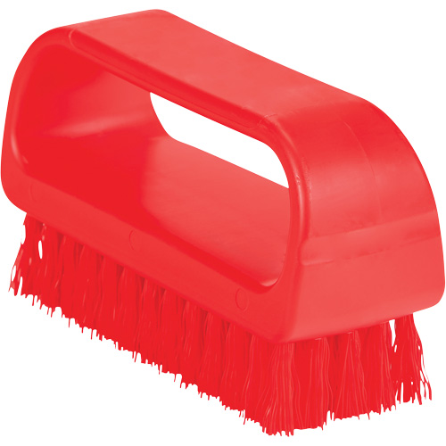 Vikan 643314 Brosse &agrave; ongles ColorCore, Soies Moyen, Longueur de 4", Rouge