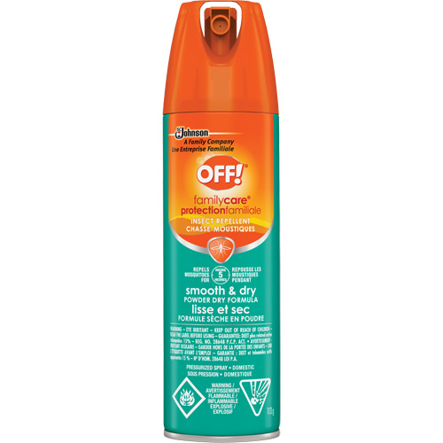SC Johnson 10062300525086 OFF! FamilyCare&reg; Smooth & Dry Insect Repellent, 15% DEET, Aerosol, 113 g