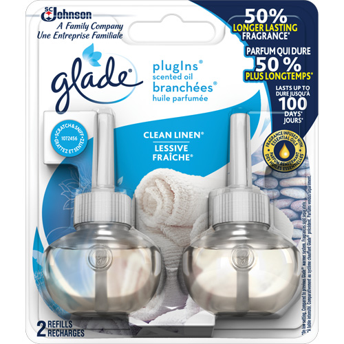 SC Johnson 10062300841018 Recharge Glade Branch&eacute;es huile parfum&eacute;e, Lessive fraîche , Cartouche