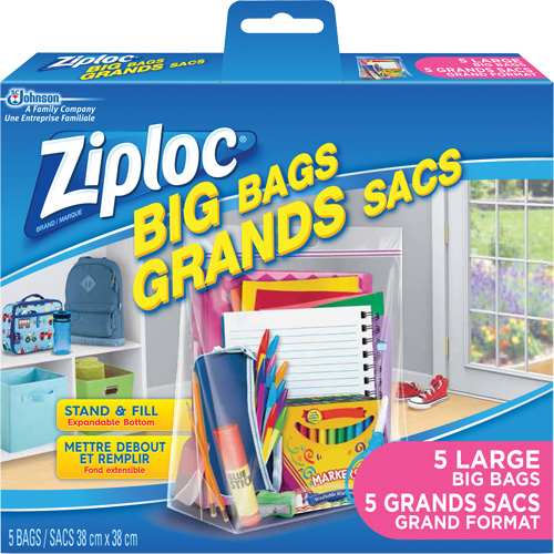 Sc Johnson 10062300001955 Ziploc® Big Bags, Reclosable, 15 x 15, 3 mils