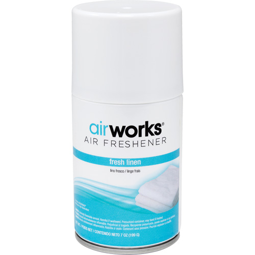 Hospeco 07918 AirWorks&reg; Metered Air Fresheners, Fresh Linen, Aerosol Can