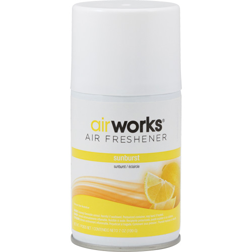 Hospeco 07933 AirWorks&reg; Metered Air Fresheners, Sunburst, Aerosol Can