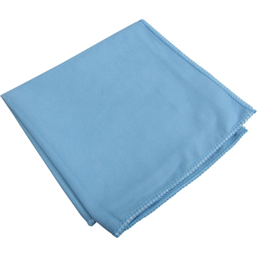 Hospeco 2500S-B-DZ Specialty Glass & Mirror Suede Cloths, Microfibre, Blue