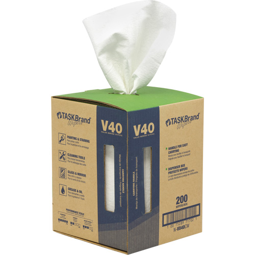 Hospeco N-V040CGW TaskBrand&reg; V40 Value Series Wipers, All-Purpose, 12" L x 10" W