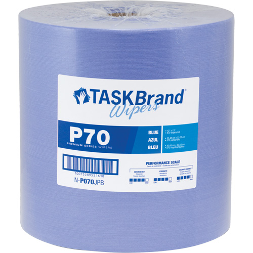 Hospeco N-P070JPB Chiffons de premi&egrave;re qualit&eacute; P70 TaskBrand, Robuste, 13" lo x 12" la
