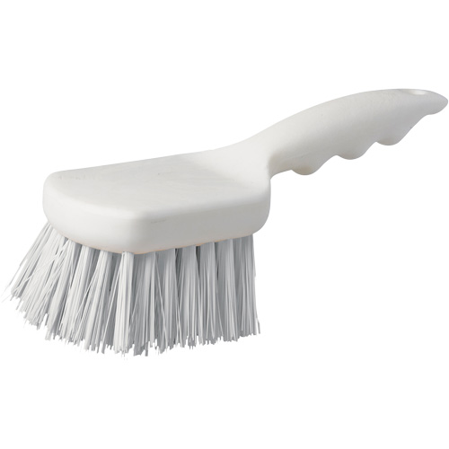 M2 Professional BRP-210WS-WH Short Handle Pot Brush, 9" L, Polypropylene Bristles, White