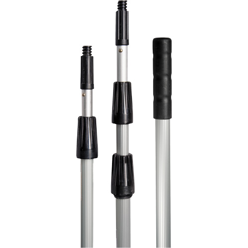 M2 Professional WS-TP16-3 3-Piece Extension Handle, Metal, Telescopic, Threaded Taper Tip, 1" Diameter, 192" Length