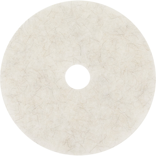 3M F-3300-NBW-17 Natural Blend Pad, 17", Burnishing, White