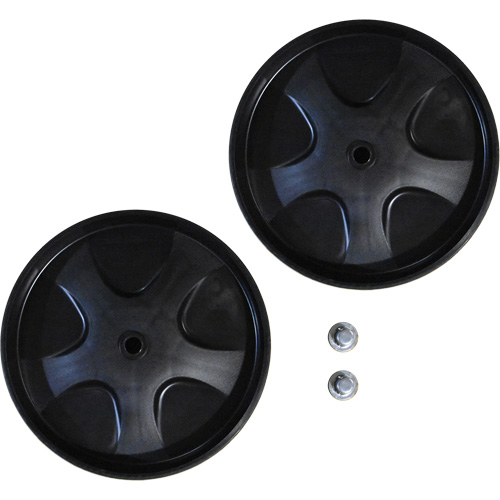 Rubbermaid Specialmade FG9W27L10000 Replacement Wheels & Push Caps for Waste Dolly