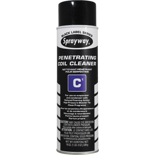 Sprayway 1000010102 C1 Penetrating Coil Cleaner, 19 fl. oz., Aerosol Can