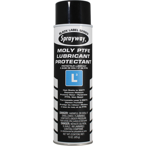Sprayway 1000011778 L3 Moly PTFE Lubricant Protectant, Aerosol Can
