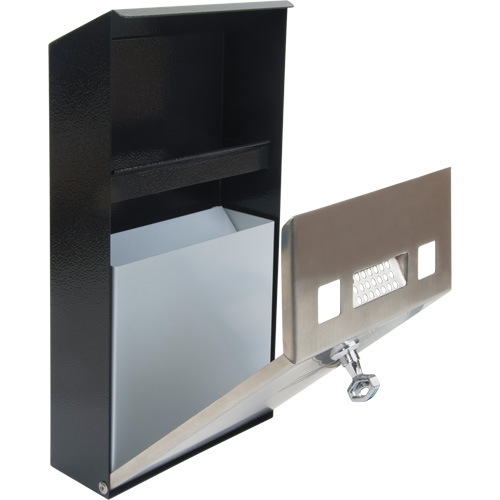 Produits de sécurité Zenith JN620 Cendrier, Montage mural, Acier inoxydable, Capacit&eacute; 1 Litre, Hauteur 11-4/5"