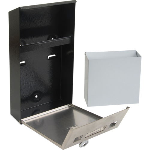 Produits de sécurité Zenith JN620 Cendrier, Montage mural, Acier inoxydable, Capacit&eacute; 1 Litre, Hauteur 11-4/5"