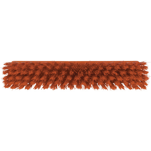 Vikan 31667 Upright Broom Head, Medium Bristles, 12", Polyester, Orange