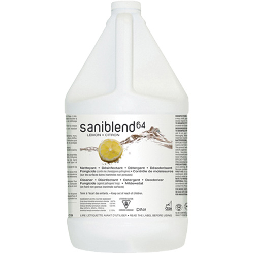Safeblend S64LGW4 SaniBlend 64 Disinfectant Cleaner, 4 L, Jug
