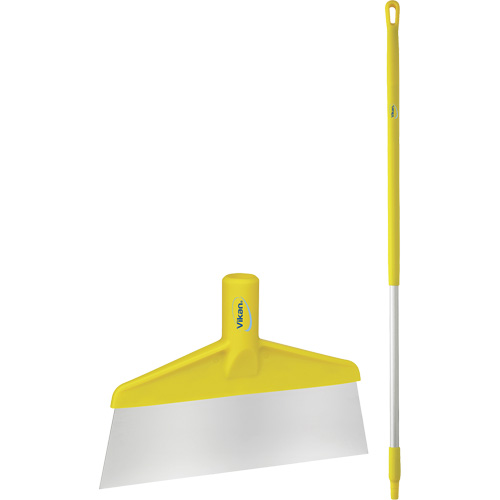 Vikan JO058 Floor Scraper with Handle, Yellow, 9-3/5" W x 55-9/10" L