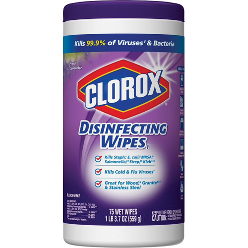 Clorox 55500011612 Lingettes d&eacute;sinfectantes, 75 lingettes