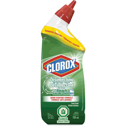 Clorox 55500010073 Disinfecting Toilet Bowl Cleaner with Bleach, 709 ml, Bottle