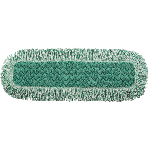 Rubbermaid FGQ42600GR00 Tampon avec frange pour vadrouille &agrave; &eacute;pousseter Hygen, Style Boucles et crochets, Microfibre, 27-1/2" lo x 9" la