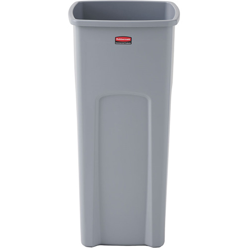 Rubbermaid FG356988GRAY Untouchable&reg; Square Container, Plastic, 23 US gal.