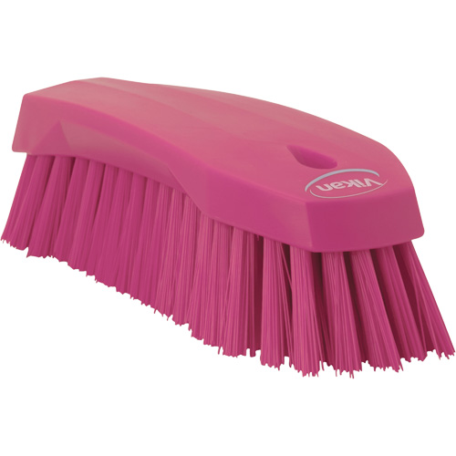Vikan 38901 Grande brosse &agrave; main oblique, Soies Ferme, Longueur de 8", Rose