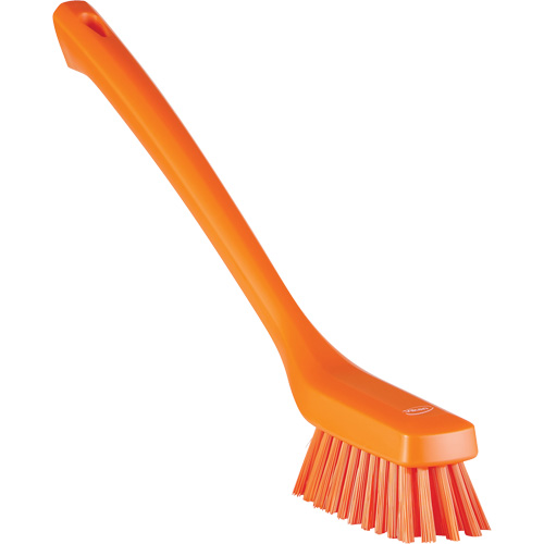 Vikan 41857 Brosse de nettoyage &agrave; manche long, Soies Ferme, Longueur de 16-1/2", Orange