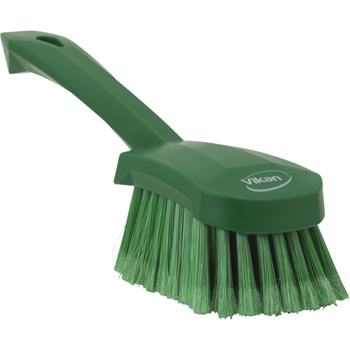 Vikan 41942 Brosse &agrave; r&eacute;curer avec manche court, Soies Doux, Longueur de 10", Vert