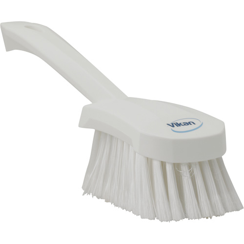 Vikan 41945 Brosse &agrave; r&eacute;curer avec manche court, Soies Doux, Longueur de 10", Blanc
