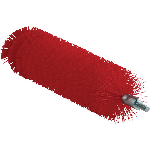 Vikan 53684 Brosse de 1,6" pour manche &agrave; tige flexible, Soies Moyen, Longueur de 8", Rouge