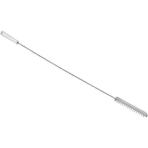 Vikan 53815 Valve Brush with 3' Flex Handle, Stiff Bristles, 36-1/4" Long, White
