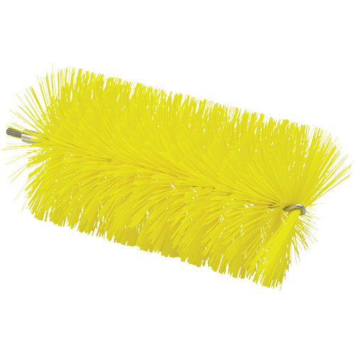 Vikan 53916 Brosse de 3,5" pour manche &agrave; tige flexible, Soies Moyen, Longueur de 7-7/10", Jaune