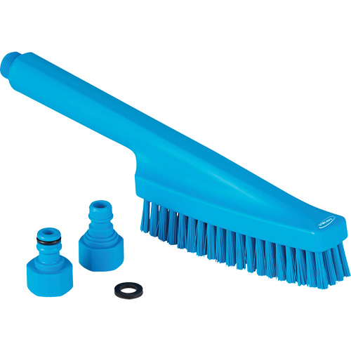 Vikan 70573 Brosse &agrave; main avec circulation d'eau, Soies Ferme, Longueur de 13", Bleu